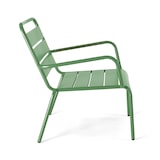 thumbnail of Poltrona relax in acciaio verde cactus basso