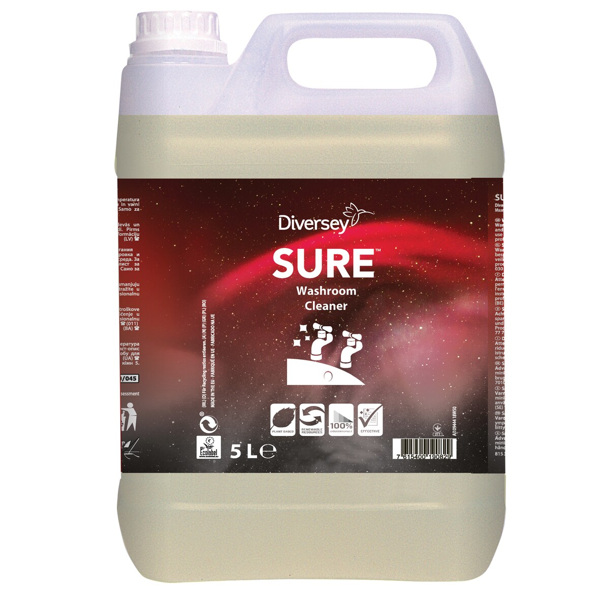 SURE | Washroom Cleaner - Detergente diario para limpieza de baños - 5 L