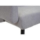 thumbnail of Sitzbank HWC-L13, Esszimmerbank Bank Polsterbank Garderobenbank Rückenlehne Armlehne Stoff/Textil 133cm ~ grau