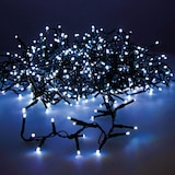 thumbnail of Kompakte blinkende blaue LED-Girlande, 19 m, 750 LEDs, grünes Kabel