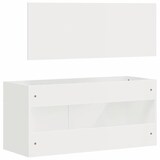 thumbnail of vidaXL Badschrank mit Spiegel Hochglanz-Weiß Holzwerkstoff