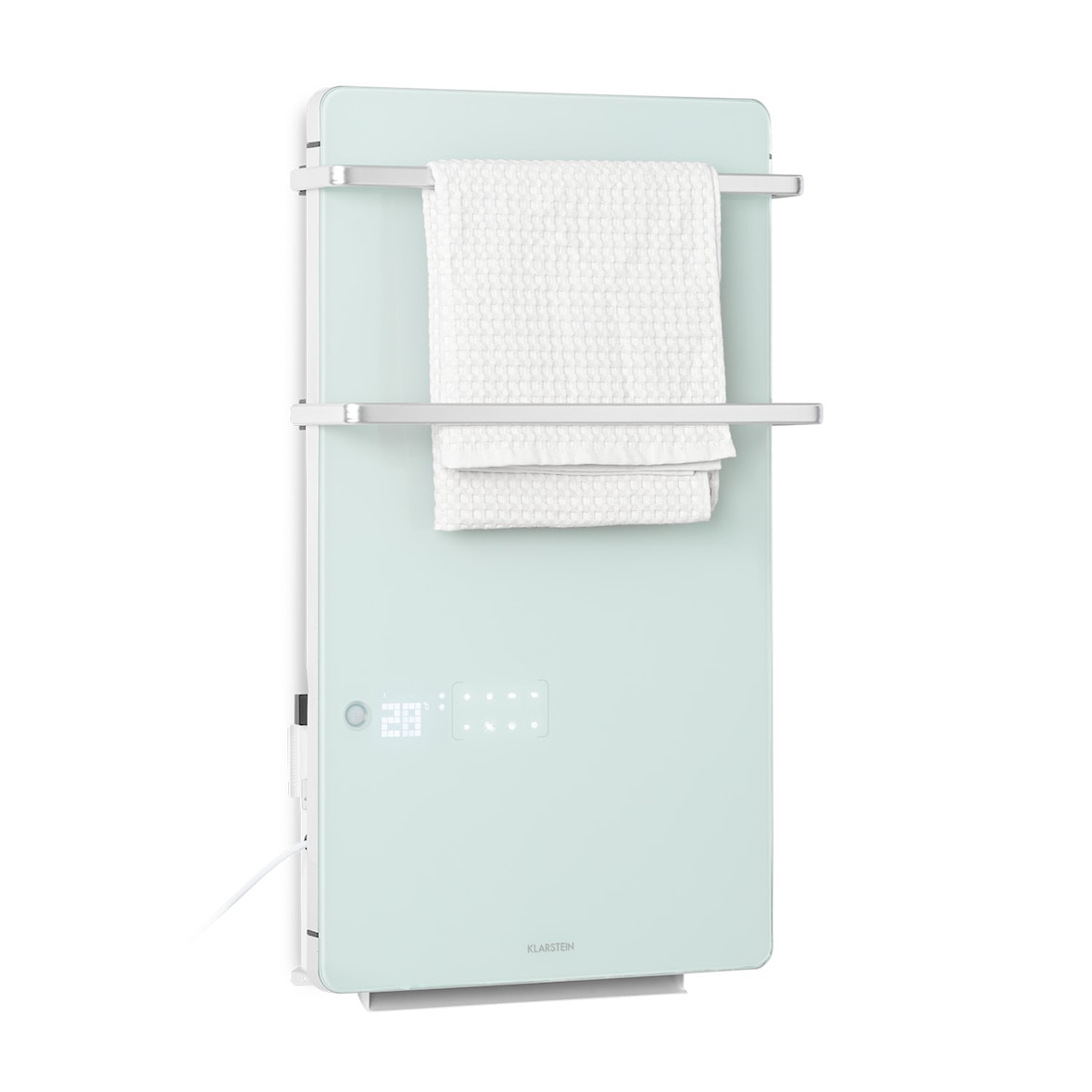 Hot Spot Crystal Flow Badheizer 45x82cm 36m² 2000W 5-40°C LED Verspiegeltes Glas