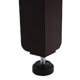 thumbnail of Cubierta de aluminio para aire acondicionado/bomba de calor HWC-K59, cubierta de rejilla protectora estante para plantas, metal 74x98x38cm ~ marrón