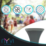 thumbnail of Stehtischhusse Gala Schwarz Ø 70-75 cm 5er Set Elastische Premium Stretchhusse für gängige 110-120 cm hohe Bistrotische & Stehtische