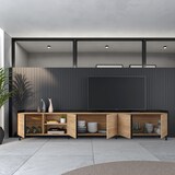 thumbnail of TV-Schrank, Lowboard, 309x61x35 cm, Für TV-Geräte bis zu 80", Industriedesign, Eiche Schwarz