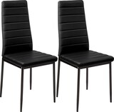 thumbnail of tectake 2 sedie da sala da pranzo in pelle sintetica - nero - 401838