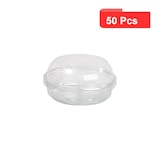 thumbnail of ECOLOMIQUE - 50 Pcs - Pot Deli PET transparent avec couvercle dôme - 125 ml, Diam: 10 cm, Hauteur: 4,8 cm - ECO210DELICO4