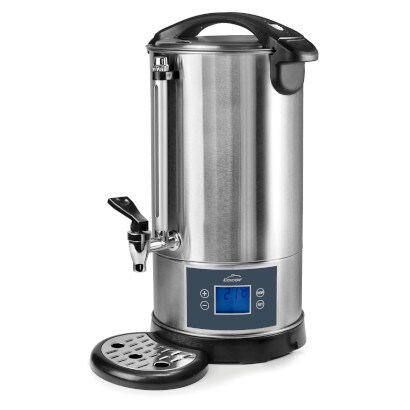 Elektrischer Spender für Glühwein, Tee, Kaffee, Edelstahl, Temperaturanzeige, Füllstandsanzeige 4 Liter