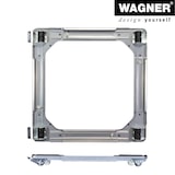 thumbnail of WAGNER Transporthilfe QUADRAT - verstellbar 46-66 cm x 5 cm, Stahl, 4 Bockrollen Ø 30 mm, Tragkraft 220 kg - 20119501