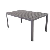 thumbnail of Garten-Esstisch, Kunststoff in Schiefer-Grau, 160 x 90 cm, Gestell Alu Schiefer-Grau, 74,5 cm Höhe, rechteckiger Outdoor-Tisch, Raburg Jerry XL