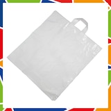 thumbnail of DayBays 50 Stk. Schlaufentragetaschen 45+10x55 cm LDPE weiß lose mit Schlaufengriff