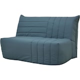 thumbnail of Banquette BZ 2 places BECCI - Tissu bleu de prusse - Matelas Bultex - L142 x P101 x H95cm - Fabrication française GRUHIER