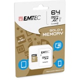 thumbnail of EMTEC microSD Class10 Gold+ 64GB Speicherkarte microSDXC 64GB Class10 Gold+
