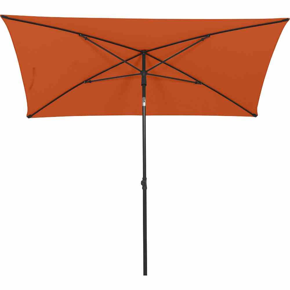 City Mittelstockschirm anthrazit/terracotta 140x210cm