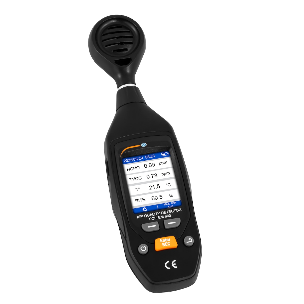 PCE Instruments PCE-EM 880 Luftqualitätsmesser |speichert 5000 Messp.|HCHO 5,00 mg/m³|TVOC 9,99 mg/m³|Temperatur|Feuchte