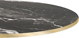 thumbnail of Restootab - Tischplatte Ø120 Dekor Marmor royal Kanten messingfarben