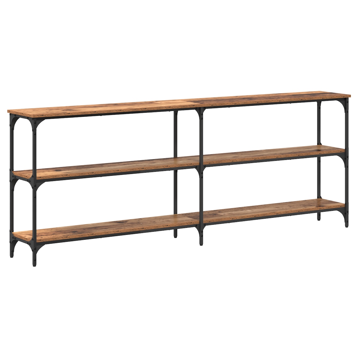 Table console Bois Ancien 200 x 29 x 75 cm Modèle Raffiné