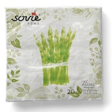 thumbnail of Sovie HOME Serviette Spargel in Weiß-Grün aus Tissue 33 x 33 cm, 20 Stück - Asparagus Spargelzeit