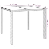 thumbnail of vidaXL Tuindining Tafel Grijs 90x90x75 cm Poly Rattan