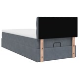 thumbnail of vidaXL Ottoman-Bett mit Matratze & LEDs Dunkelgrau 100x200 cm Samt