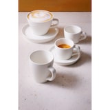 thumbnail of palmer Da Vinci Tassen 6er Set, Porzellan, Mug tassen 0,23 L, Unterteller Ø  7 cm, off weiß glänzend, modern, für Kaffee, Tee, Kakao