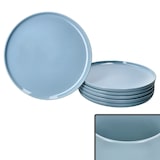 thumbnail of Ritzenhoff 6x Jasper Speiseteller Ø25,2cm Graublau Steingut 6 Pers. Essteller