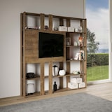 thumbnail of Librería abierta Kato N con panel de TV en nogal