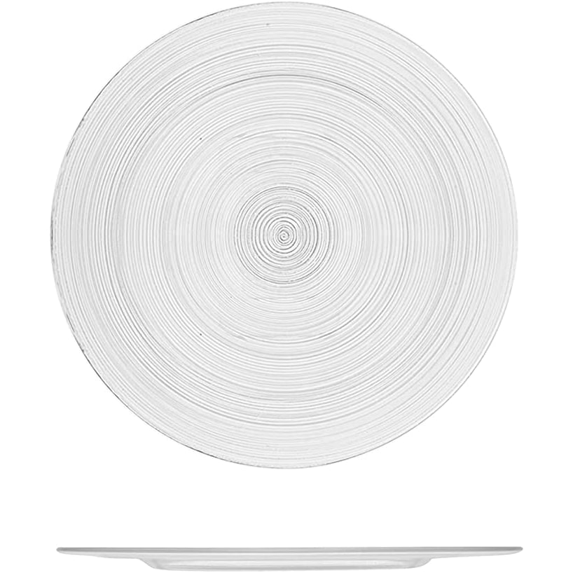 H&H Confezione 6 Piatti Frutta Circle Vetro, Trasparente, Cm 21