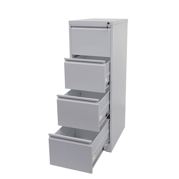 Schedario sospeso HWC-H16, schedario per ufficio in acciaio, formato Legal + A4 chiudibile 134x46x62cm ~ grigio