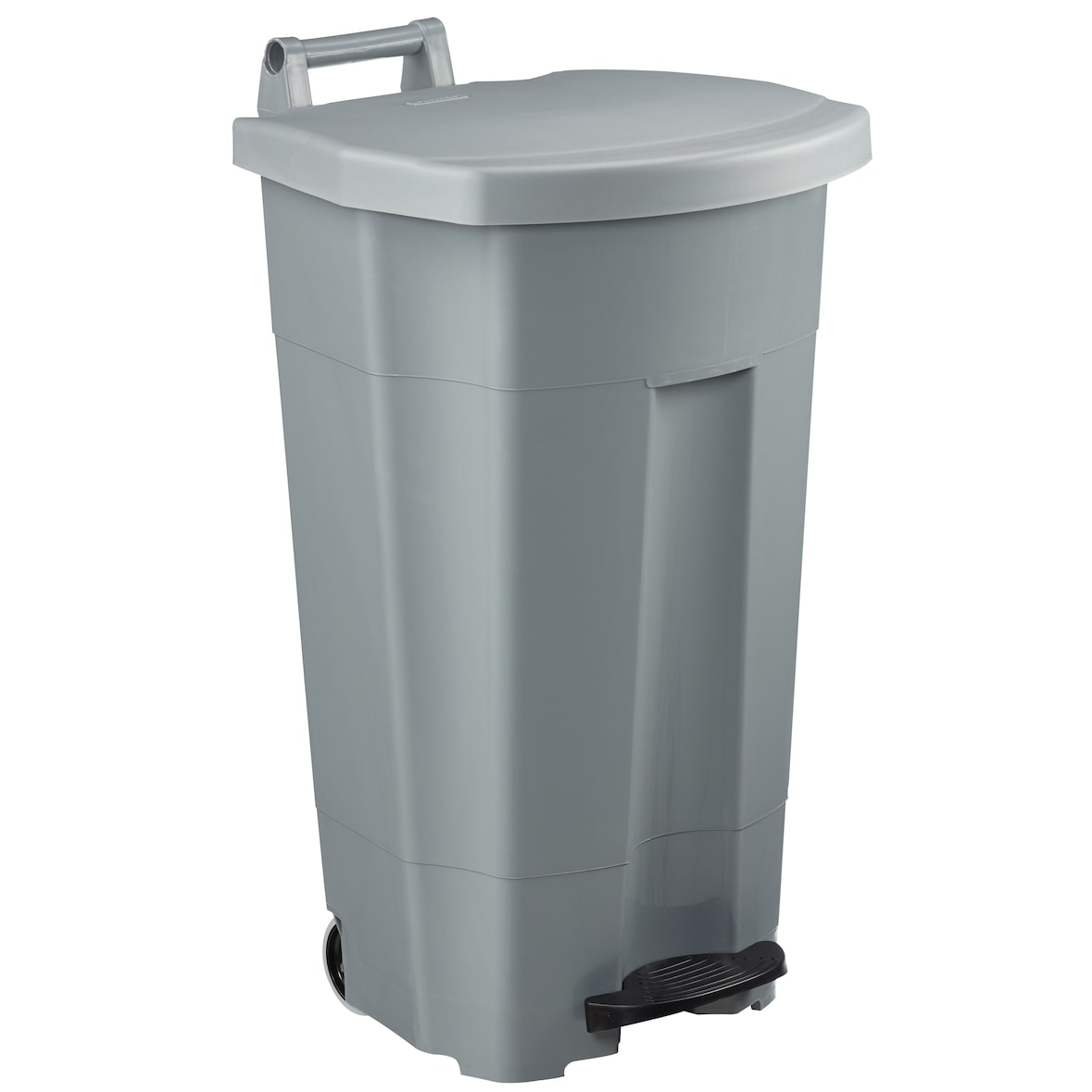 ROSSIGNOL Poubelle mobile 90L à pédale BOOGY gris/gris