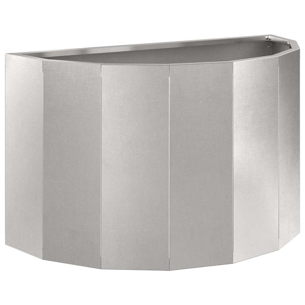 vidaXL Pflanzkübel Silber 60 x 30 x 35 cm Edelstahl