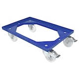 thumbnail of METRO Professional Transportwagen für Eurobehälter, PP, 41 x 61 x 16 cm, 250 kg, mit Bremsen, stapelbar, blau