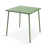 thumbnail of Ensemble table de terrasse carrée et 2 chaises bistrot vert cactus - Oviala