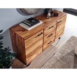 thumbnail of Sideboard  Sheesham Massivholz / Metall mit Baumkante : Größe - 148 x 71 x 49 cm