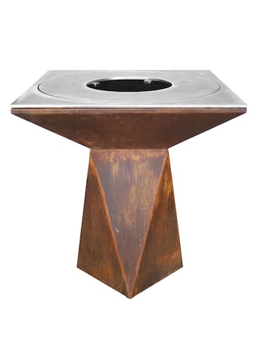 Braciere da giardino, Barbecue con copertura protettiva - G1 corten