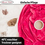 thumbnail of Kuscheldecke Rosa 270x230 cm Wolldecke Fleece extra weiche Wohndecke Sofa