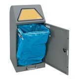 thumbnail of Abfalltrennung Modul-Vario 60, graualu-struktur, ProSlide-System, 60 Liter, Trethebel