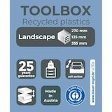 thumbnail of Exacompta 3197213D 1x TOOLBOX ladenbox met 4 laden, Glossy, zwart-wit glanzend