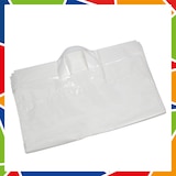 thumbnail of DayBays 50 Stk. Schlaufentragetaschen 45+10x55 cm LDPE weiß lose mit Schlaufengriff