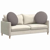 thumbnail of vidaXL Zitkussens 2 pcs Taupe Ø60 x 21 cm Stof