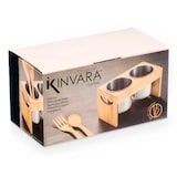 thumbnail of San Ignacio KINVARA - Dubbele keukengereihouder van bamboe en metaal 12x23cm