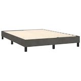 thumbnail of Décoshop26 - Cadre de lit LED avec sommier tête de lit matelas surmatelas 140x190 cm tissu velours gris foncé TDL0207714