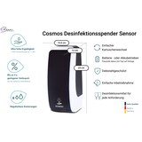 thumbnail of SET: Desinfektionsspender SENSOR Blanc Cosmos versch. Farben + Tischständer weiß +3x 1-Liter Hautdesinfektion : Farbe - Schwarz / Weiß