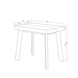 thumbnail of Uitschuifbare Consoletafel, Console table, 222x90x73cm, Voor 10 personen, Houten poten, Moderne stijl, Eiken/Wit _ 309_19