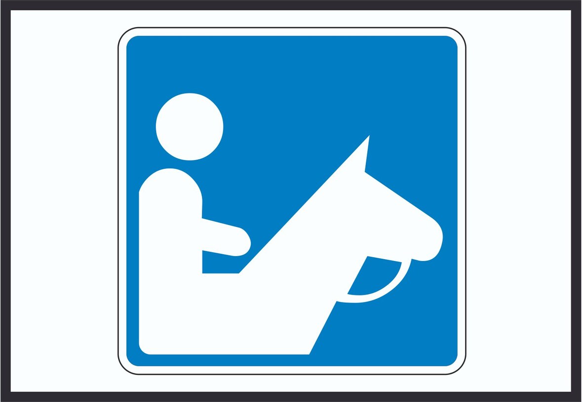 Reitplatz Schild mit Symbol A5 (148x210mm)