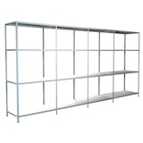 thumbnail of Steck-Grund-/ u 3 Anbauregale, 16 Böden, 1800x4000x350, weiss