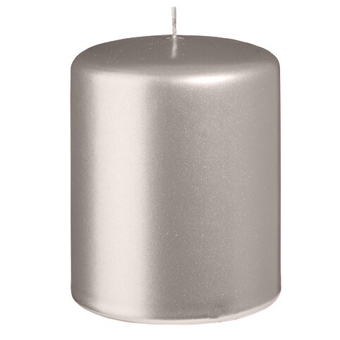 Stumpenkerzen Metallic Matt Stein 100 x Ø 80 mm, 12 Stück