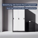 thumbnail of Aktenschrank abschließbar ROLF - Schiebetüren, 5 Ebenen | Büroschrank aus Stahl Metallschrank Werkstatt Werkzeugschrank, 185x90x40cm Anthrazit-Weiß