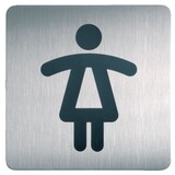 thumbnail of DURABLE Pictogramme toilettes pour dames acier inoxydable 15 x 15 cm