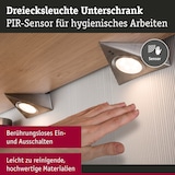 thumbnail of Paulmann Éclairage sous-meubles LED 3x2,8W 140x110mm 3x170lm 230/12V carré Acier brossé 93572